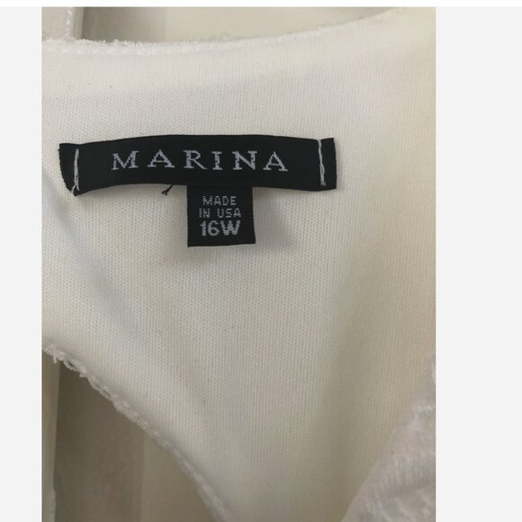 MARINA Sequin Stretch Lace Mermaid Gown Black/White Size :16W - Picture 5 of 8